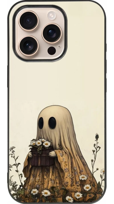 iPhone 16 Pro Case Hülle - Silikon schwarz Halloween 2025 Ghost gardener