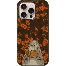 iPhone 16 Pro Case Hülle - Silikon schwarz Halloween 2026 Ghost reading