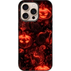 iPhone 16 Pro Case Hülle - Silikon schwarz Halloween 2026 Pattern Halloween