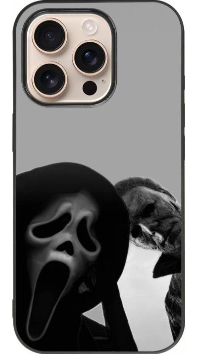 iPhone 16 Pro Case Hülle - Silikon schwarz Halloween 2026 Scream and Michael Myers