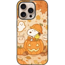 iPhone 16 Pro Case Hülle - Silikon schwarz Halloween 2026 Snoopy Halloween