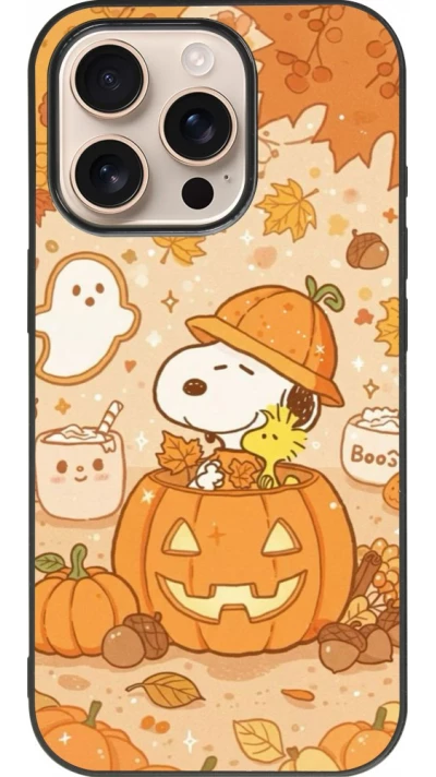 iPhone 16 Pro Case Hülle - Silikon schwarz Halloween 2026 Snoopy Halloween