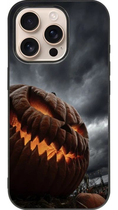 iPhone 16 Pro Case Hülle - Silikon schwarz Halloween 2026 The Wicked Pumpkin