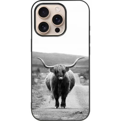 iPhone 16 Pro Case Hülle - Silikon schwarz Highland cattle
