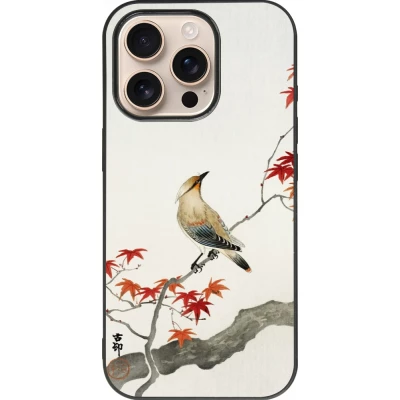 iPhone 16 Pro Case Hülle - Silikon schwarz Japanese Bird