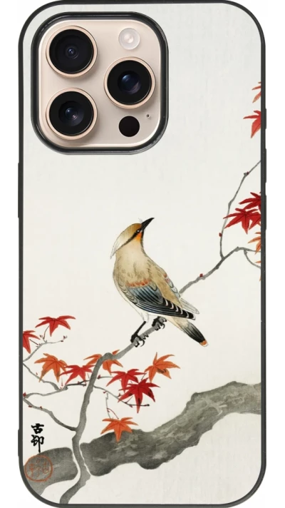 iPhone 16 Pro Case Hülle - Silikon schwarz Japanese Bird