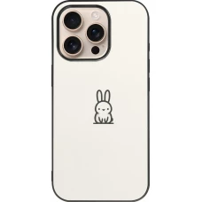 iPhone 16 Pro Case Hülle - Silikon schwarz Minimal Häschen Süße