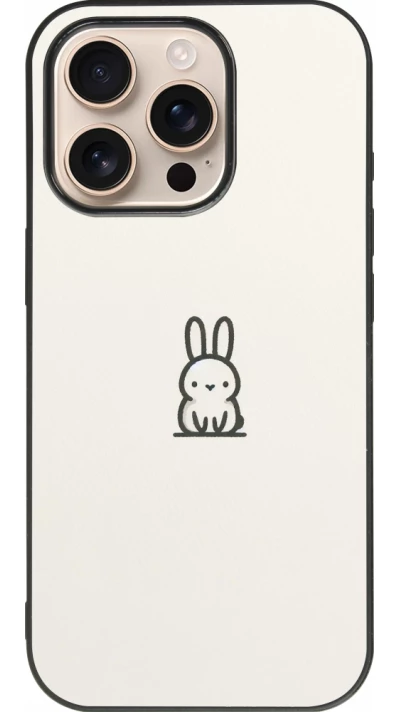 iPhone 16 Pro Case Hülle - Silikon schwarz Minimal Häschen Süße