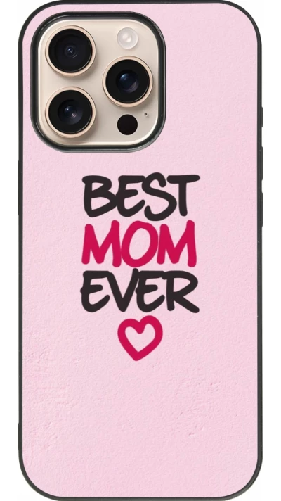 iPhone 16 Pro Case Hülle - Silikon schwarz Mom 2023 best Mom ever pink