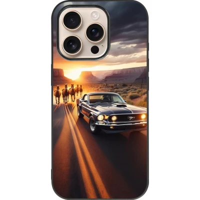 iPhone 16 Pro Case Hülle - Silikon schwarz Mustang 69 Grand Canyon