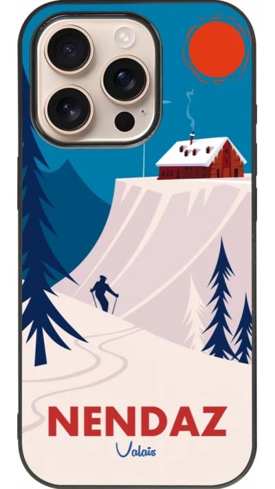 iPhone 16 Pro Case Hülle - Silikon schwarz Nendaz Cabane Ski