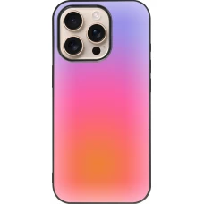 iPhone 16 Pro Case Hülle - Silikon schwarz Orange Pink Blue Gradient