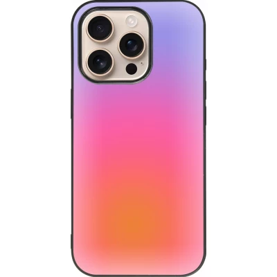 iPhone 16 Pro Case Hülle - Silikon schwarz Orange Pink Blue Gradient