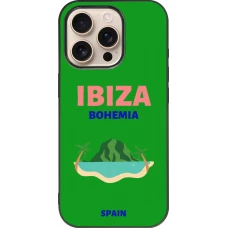 iPhone 16 Pro Case Hülle - Silikon schwarz Pop Summer Destination Ibiza