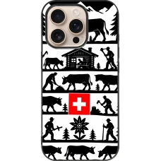 Coque iPhone 16 Pro - Silicone rigide noir Poya Suisse 1