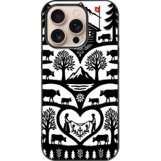 Coque iPhone 16 Pro - Silicone rigide noir Poya Suisse 2
