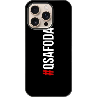 Coque iPhone 16 Pro - Silicone rigide noir Qsafoda 1