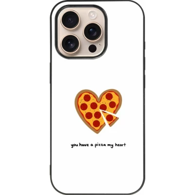 iPhone 16 Pro Case Hülle - Silikon schwarz Saint Valentines Day 26 You have my pizza heart