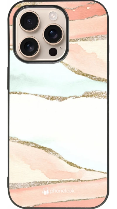iPhone 16 Pro Case Hülle - Silikon schwarz Shimmering Orange
