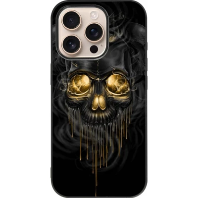 iPhone 16 Pro Case Hülle - Silikon schwarz Skull 02