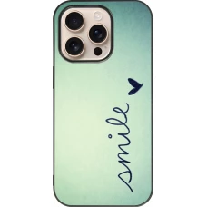 iPhone 16 Pro Case Hülle - Silikon schwarz Smile