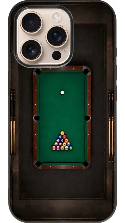 iPhone 16 Pro Case Hülle - Silikon schwarz Sports 2026 Billard