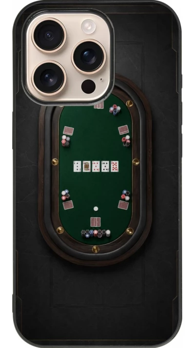 iPhone 16 Pro Case Hülle - Silikon schwarz Sports 2026 Poker