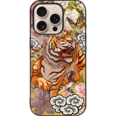 iPhone 16 Pro Case Hülle - Silikon schwarz Spring 23 japanese tiger