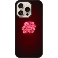 iPhone 16 Pro Case Hülle - Silikon schwarz Spring 23 neon rose