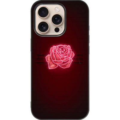 iPhone 16 Pro Case Hülle - Silikon schwarz Spring 23 neon rose