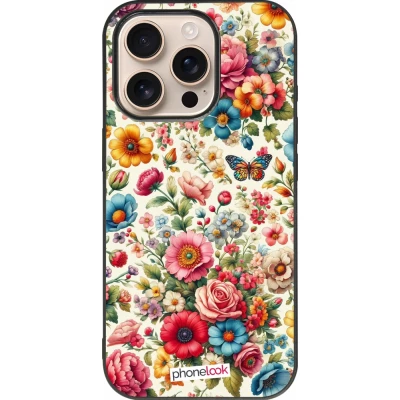 iPhone 16 Pro Case Hülle - Silikon schwarz Spring 25 fruehling bluetend