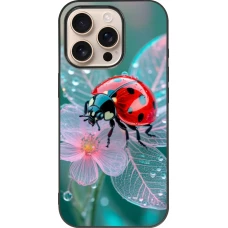 iPhone 16 Pro Case Hülle - Silikon schwarz Ladybird in bloom Spring 2026