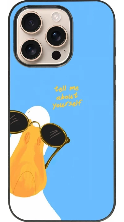 Coque iPhone 16 Pro - Silicone rigide noir Tell me about yourself Summer 2026