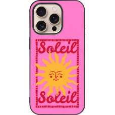 Coque iPhone 16 Pro - Silicone rigide noir Sun sun 2026