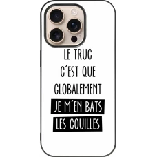 iPhone 16 Pro Case Hülle - Silikon schwarz Le truc globalement bats les couilles