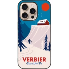 iPhone 16 Pro Case Hülle - Silikon schwarz Verbier Cabane Mont-Fort