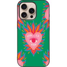 Coque iPhone 16 Pro - Silicone rigide noir Viva la vida 2026
