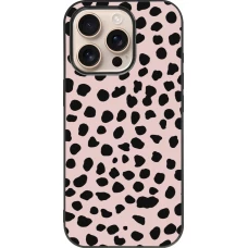 iPhone 16 Pro Case Hülle - Silikon schwarz Wild Leopard Pink
