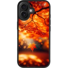 iPhone 17 Case Hülle - Silikon schwarz Herbst Magisch Orange