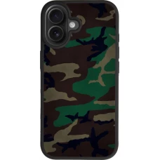 Coque iPhone 17 - Silicone rigide noir Camouflage 3