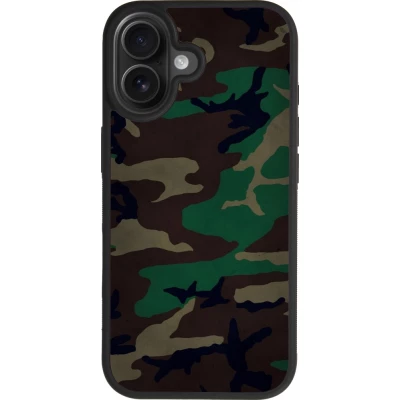 Coque iPhone 17 - Silicone rigide noir Camouflage 3