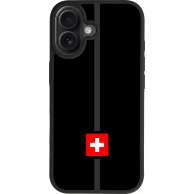 Coque iPhone 17 - Silicone rigide noir Canton CH noir