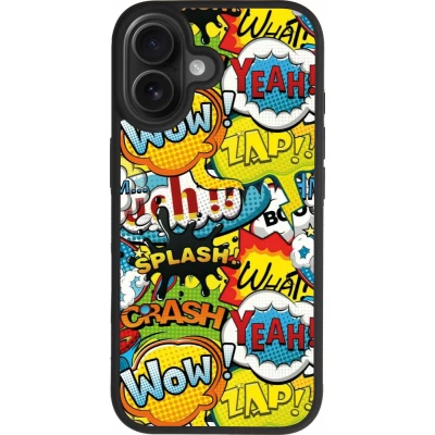 Coque iPhone 17 - Silicone rigide noir Cartoons slogans