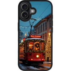Coque iPhone 17 - Silicone rigide noir Christmas 25 Xmas Train