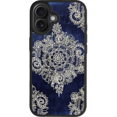 iPhone 17 Case Hülle - Silikon schwarz Cream Flower Moroccan