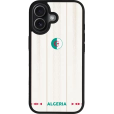 Coque iPhone 17 - Silicone rigide noir Maillot de football Algérie 2026 personnalisable