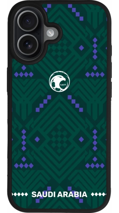 iPhone 17 Case Hülle - Silikon schwarz Saudi Arabien 2026 personalisierbares Fussballtrikot