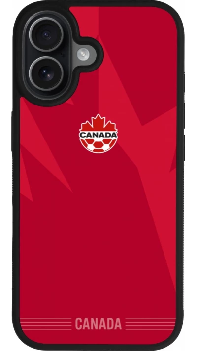 iPhone 17 Case Hülle - Silikon schwarz Kanada 2026 personalisierbares Fussballtrikot