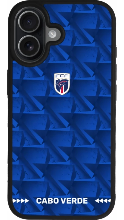 iPhone 17 Case Hülle - Silikon schwarz Kap Verde 2026 personalisierbares Fussballtrikot