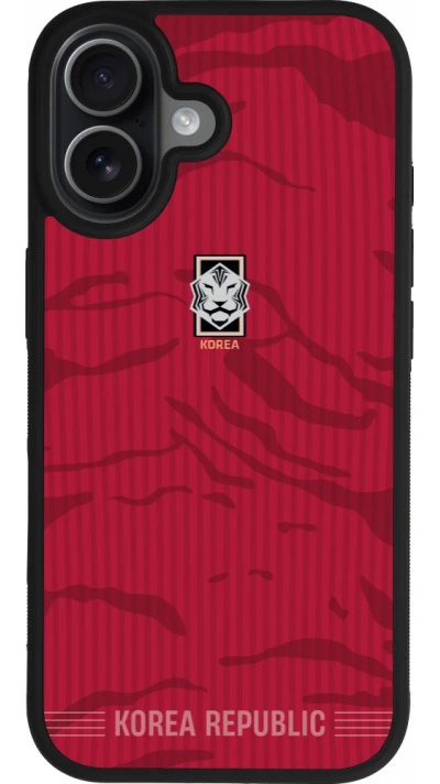 iPhone 17 Case Hülle - Silikon schwarz Südkorea 2026 personalisierbares Fussballtrikot